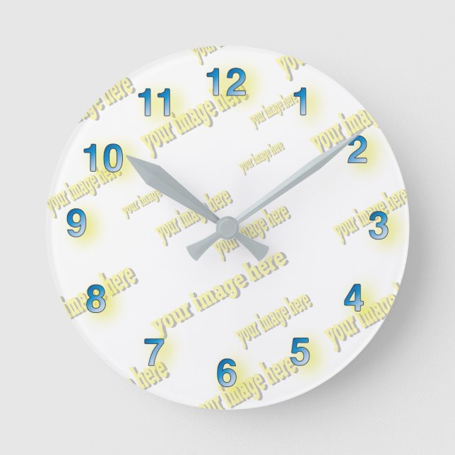 🤍 Create Your Own Custom Template Round Clock (Front)