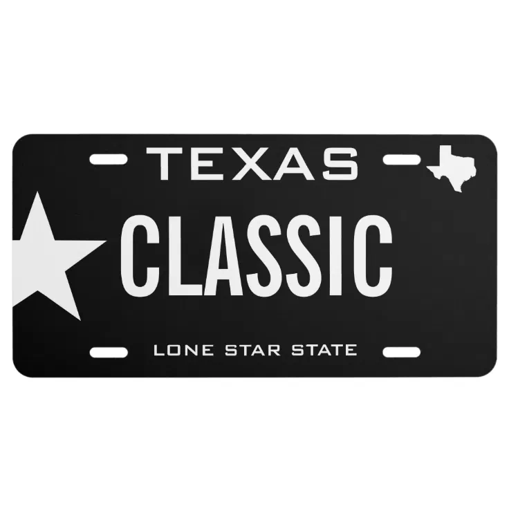 blank texas license