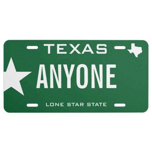 Create Your Own Custom Texas  License Plate