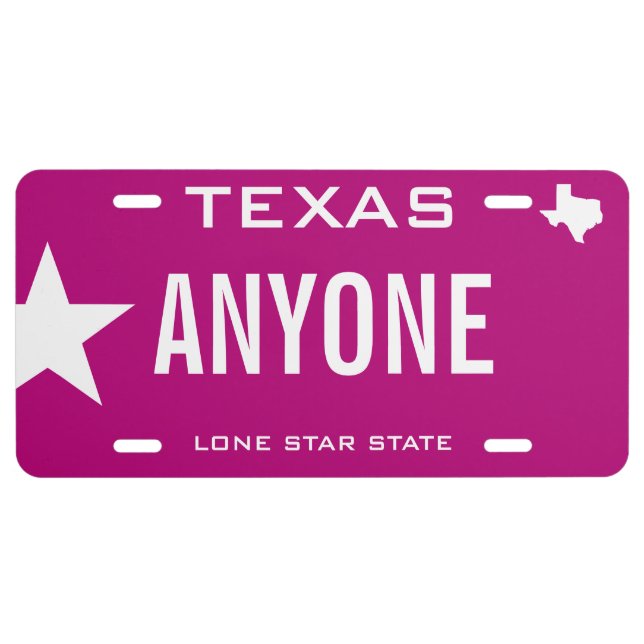 Create Your Own Custom Texas License Plate (Front)