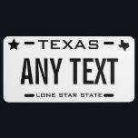 Create Your Own Custom Texas License Plate<br><div class="desc">Create Your Own Custom Texas License Plate. Add your own text in place of the template text to make a fun vanity license plate.</div>