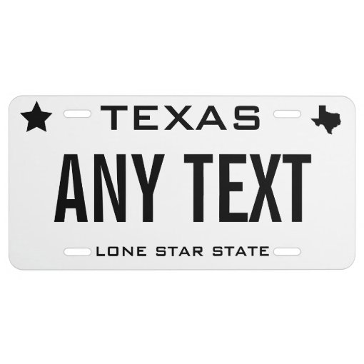 Create Your Own Custom Texas License Plate | Zazzle