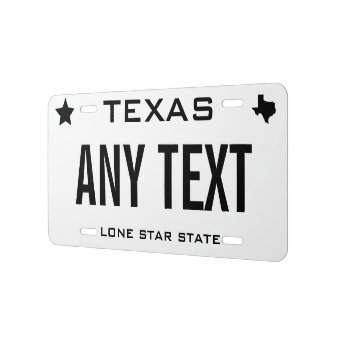 Create Your Own Custom Texas License Plate | Zazzle