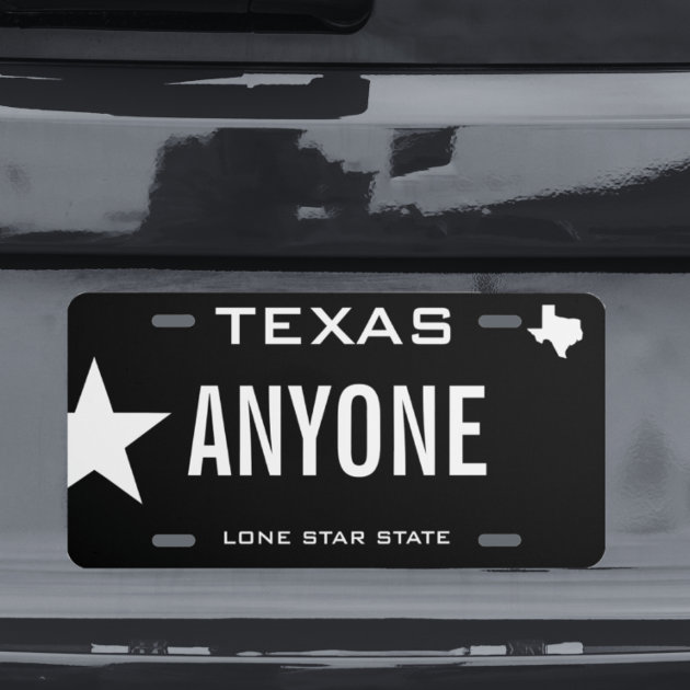 Create custom shop license plate