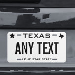 Create Your Own Custom Texas License Plate<br><div class="desc">Create Your Own Custom Texas License Plate. Add your own text in place of the template text to make a fun vanity license plate.</div>