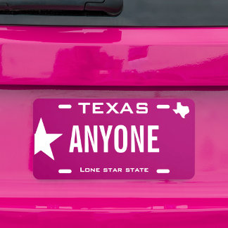 Create Your Own Custom Texas License Plate