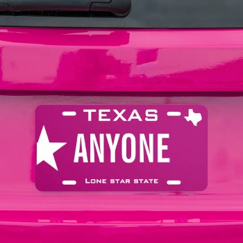 Create Your Own Custom Texas License Plate by HasCreations at Zazzle
