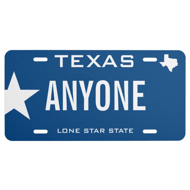Create Your Own Custom Texas  License Plate (Front)