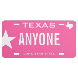 Create Your Own Custom Texas  License Plate