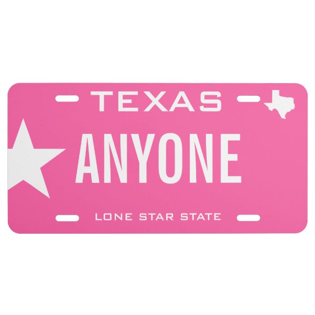 Create Your Own Custom Texas  License Plate (Front)