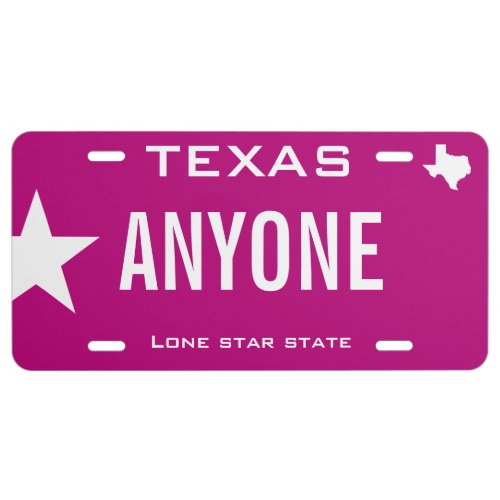 Create Your Own Custom Texas License Plate