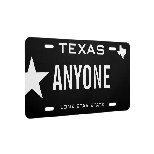 Create Your Own Custom Texas License Plate | Zazzle