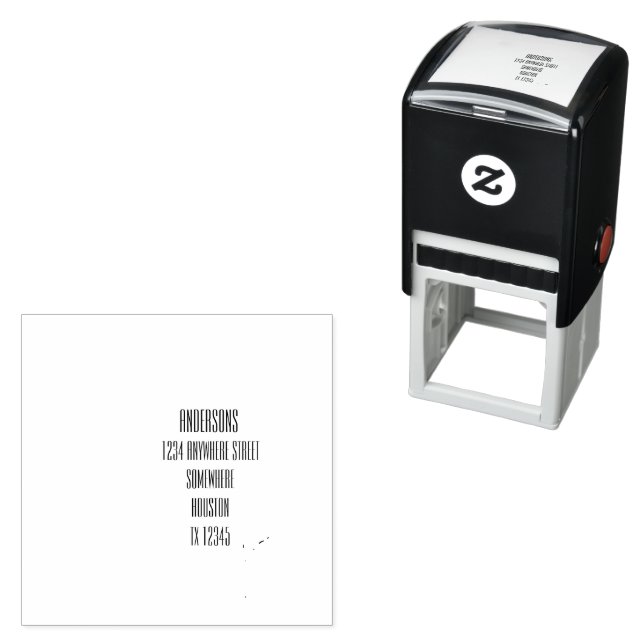 Create Your Own Custom Texas Map Address Self-inking Stamp (In Situ)