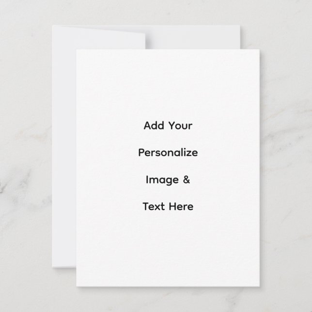 create your own custom text 4.25" x 5.5" flat card (Front)