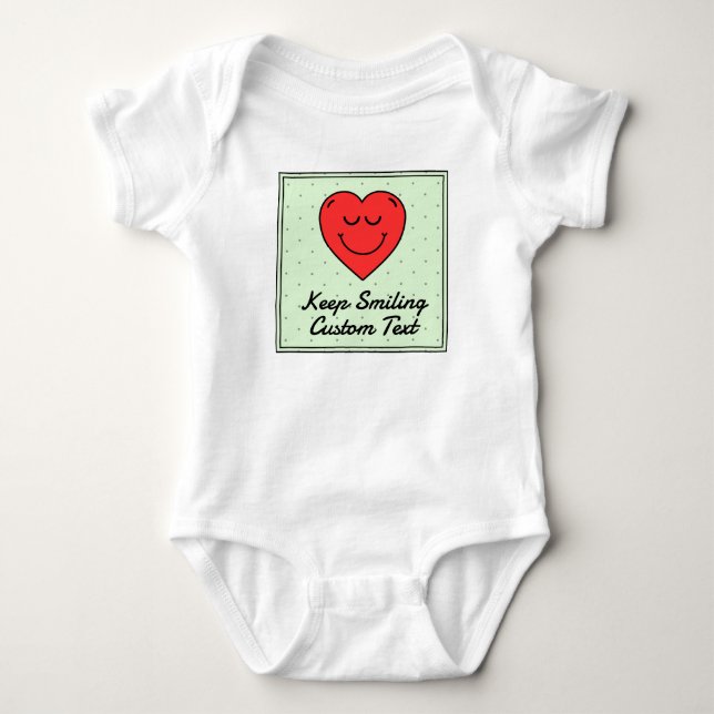 Create your own custom text baby body suit  baby bodysuit (Front)