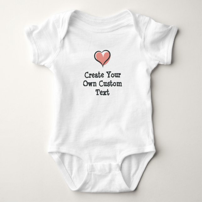 Create your own custom text baby bodysuit (Front)