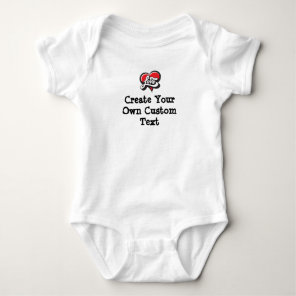 Create your own custom text baby bodysuit