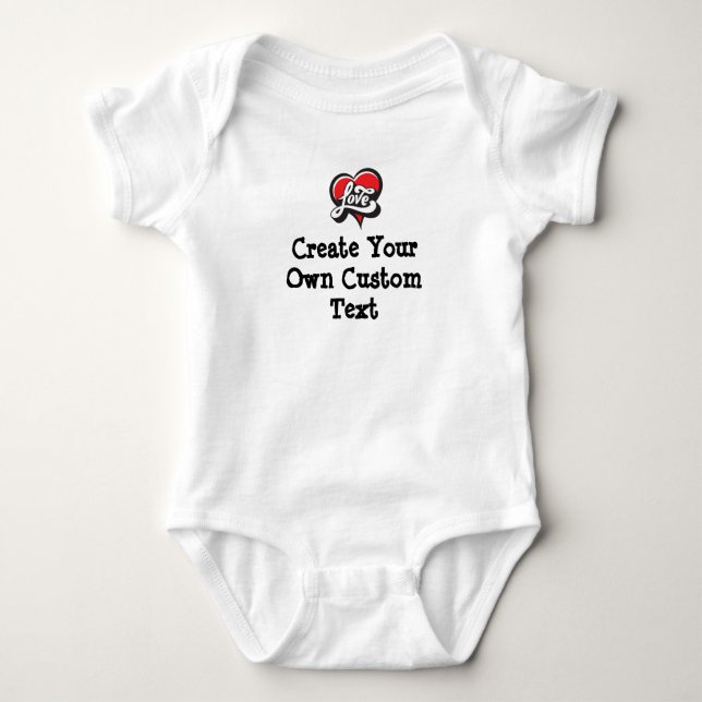 Create your own custom text baby bodysuit (Front)