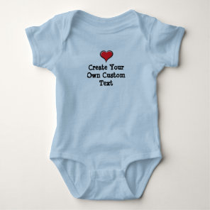 Create your own custom text baby bodysuit