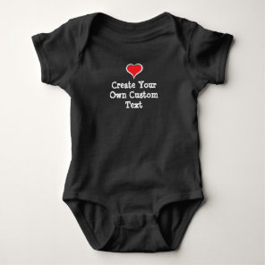 Create your own custom text baby bodysuit