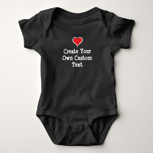 Create your own custom text baby bodysuit (Front)