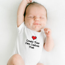 Create your own custom text baby bodysuit