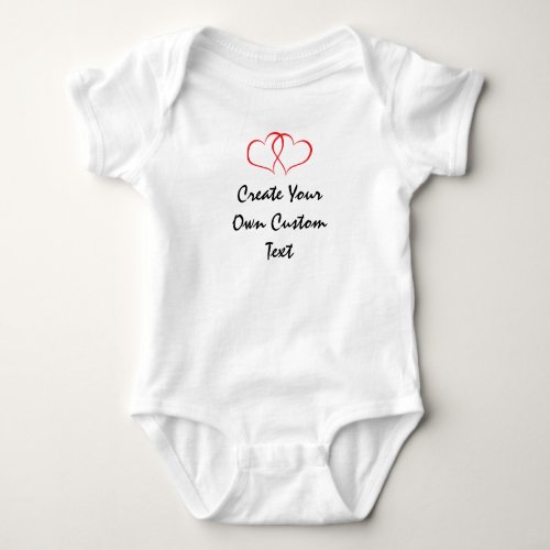 Create your own custom text baby bodysuit
