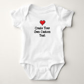 Create your own custom text baby bodysuit (Front)