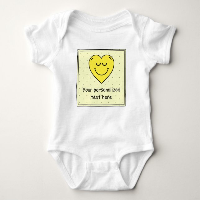 Create your own custom text  baby bodysuit (Front)