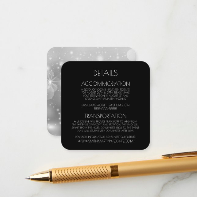 Create Your Own Custom Text Bokeh Sparkles Enclosure Card (Front/Back In Situ)