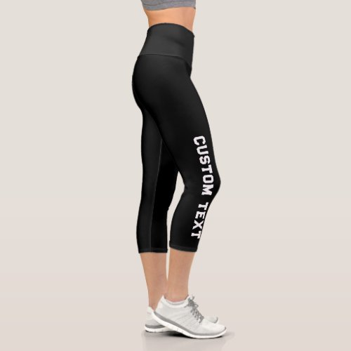 Create Your Own Custom Text Capri Leggings