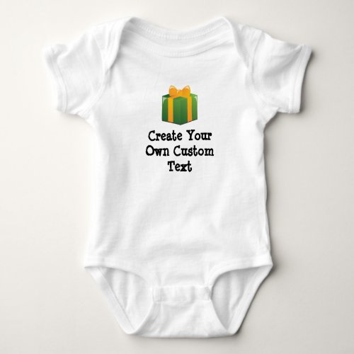 Create your own custom text Christmas Gift Baby Bodysuit