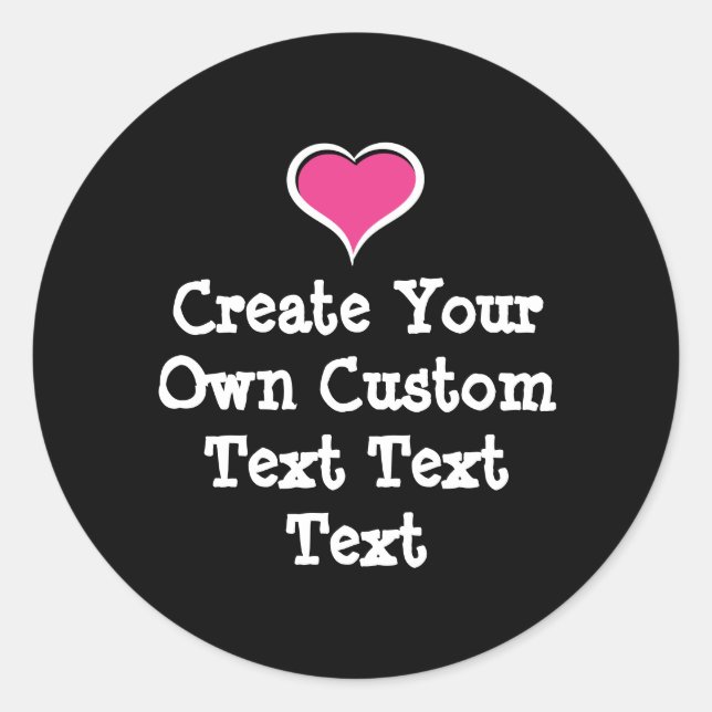 Create your own custom text classic round sticker (Front)
