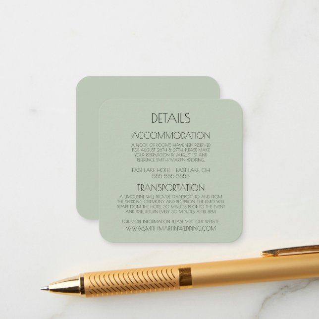 Create Your Own Custom Text Colored Background Enclosure Card (Front/Back In Situ)