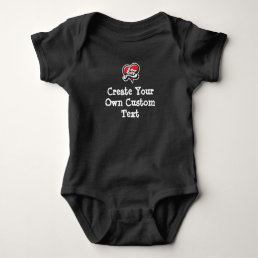 Create your own custom text FOR BLK baby bodysuit