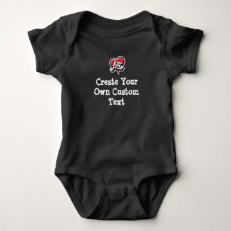 Create your own custom text FOR BLK baby bodysuit