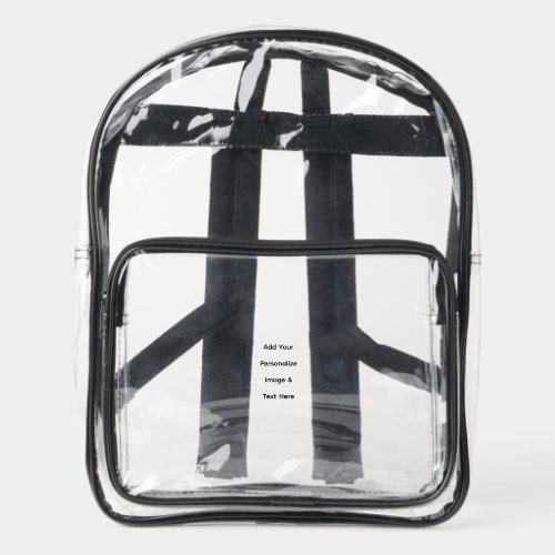 create your own custom text personalize clear backpack