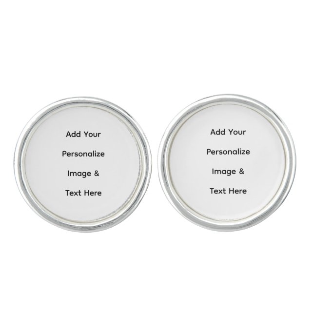 create your own custom text personalize cufflinks (Front)