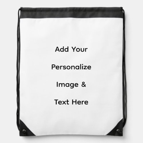 create your own custom text personalize drawstring bag