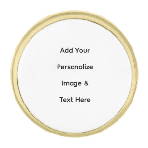 create your own custom text personalize gold finish lapel pin