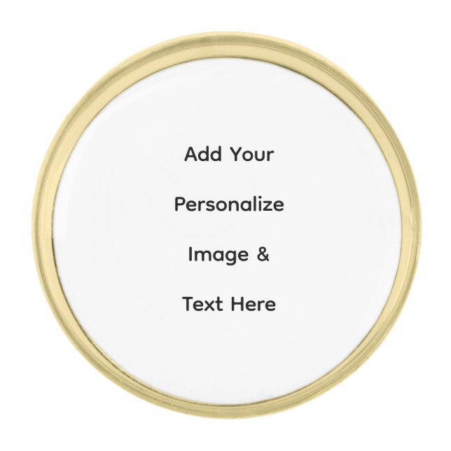 create your own custom text personalize gold finish lapel pin (Front)