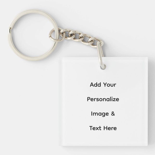 create your own custom text personalize keychain (Front)