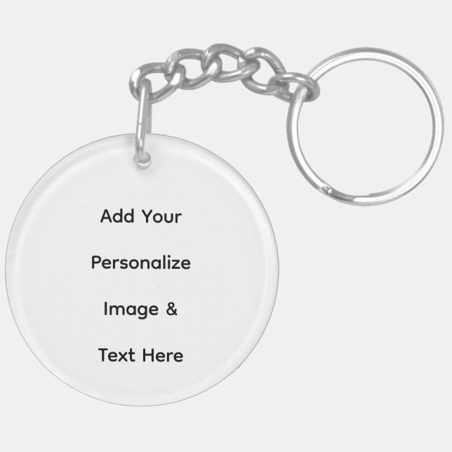 create your own custom text personalize keychain (Back Left)