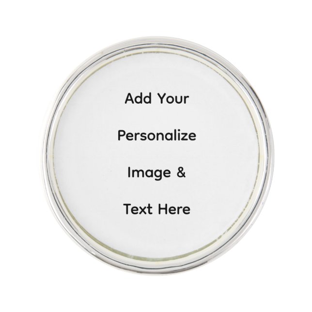 create your own custom text personalize lapel pin (Front)