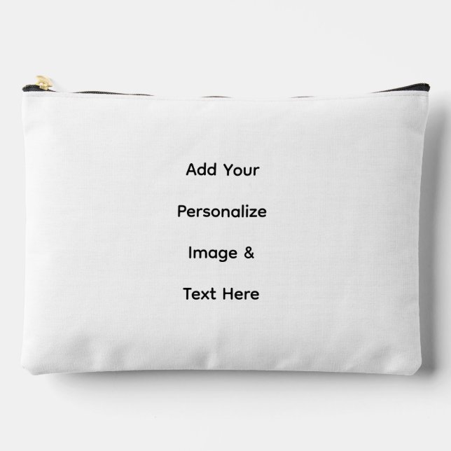 create your own custom text personalize learge accessory pouch (Front)