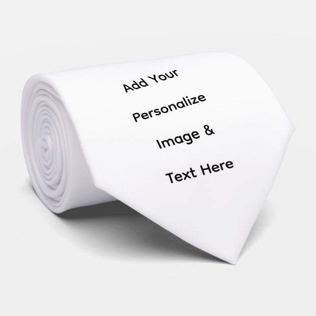create your own custom text personalize neck tie (Rolled)