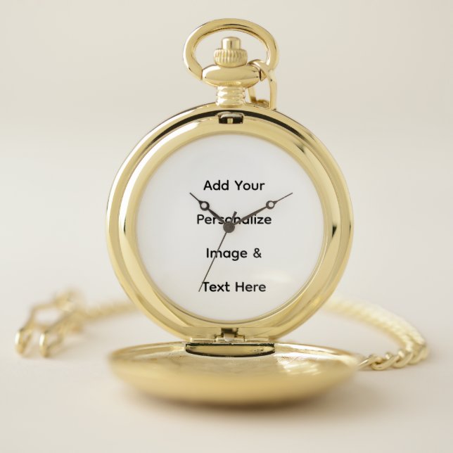 create your own custom text personalize pocket watch (Inside)