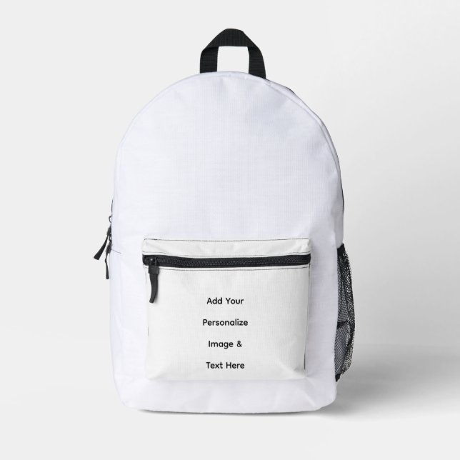 create your own custom text personalize printed backpack (Front)
