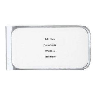 create your own custom text personalize silver finish money clip
