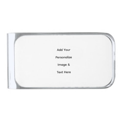 create your own custom text personalize silver finish money clip